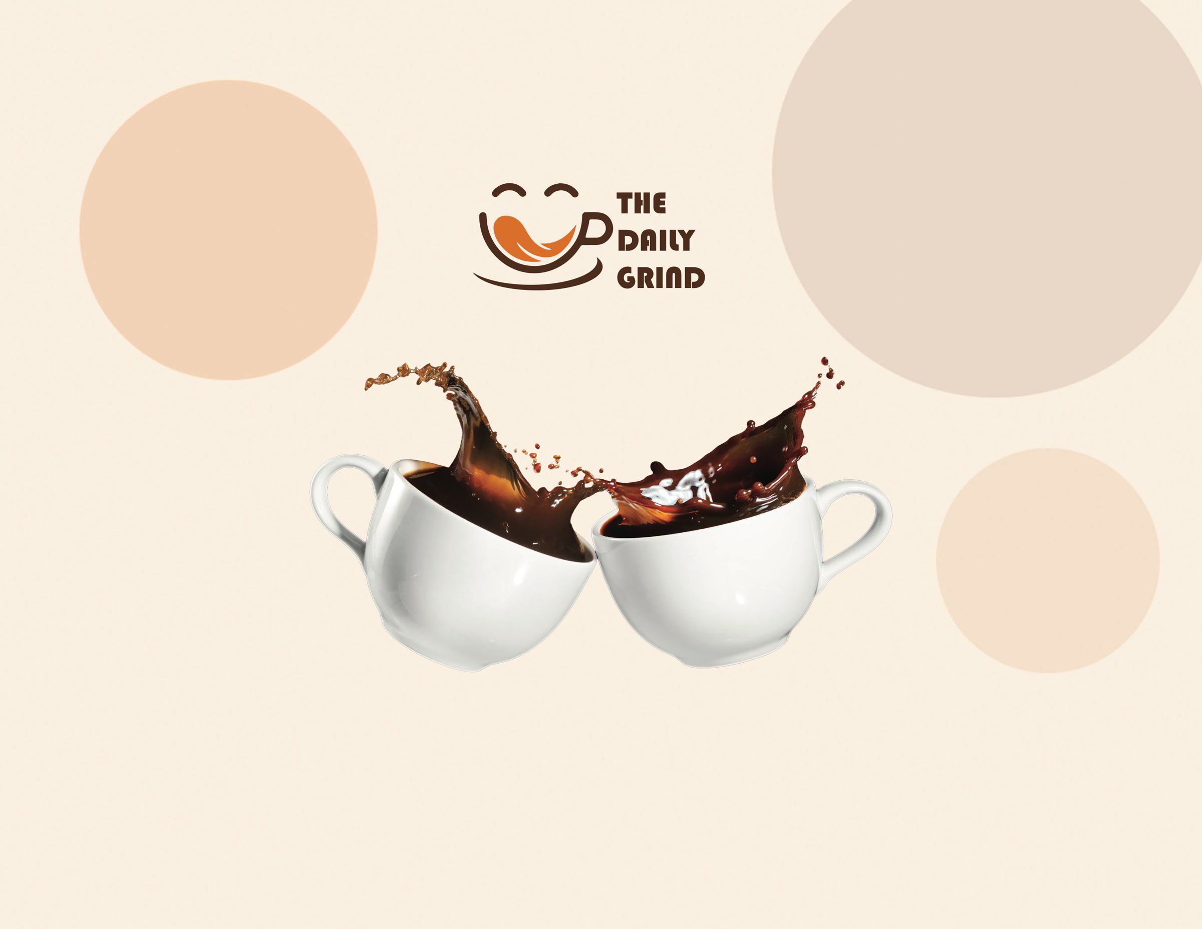 Back cover: the logo above two splashing coffee cups.
